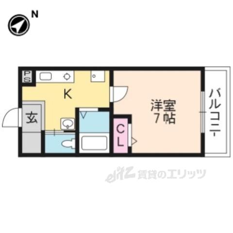 ピュアドミトリーシミズ(1K/4階)の間取り写真