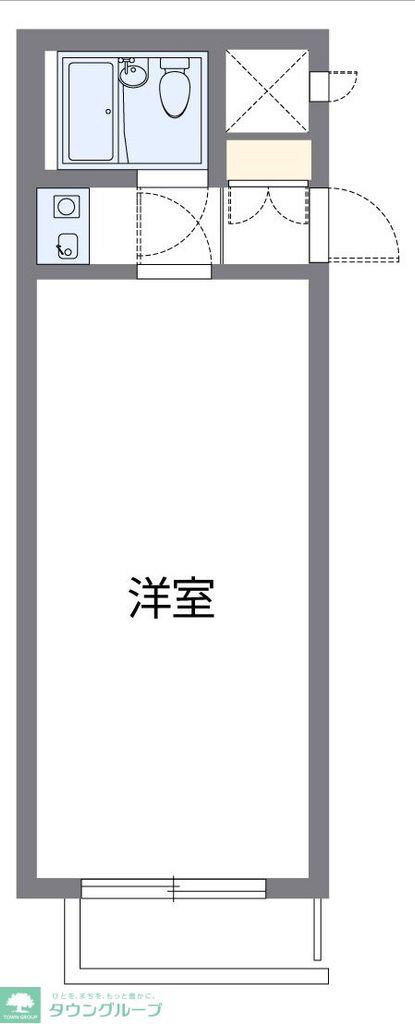 レオパレスグリーン(1K/4階)の間取り写真