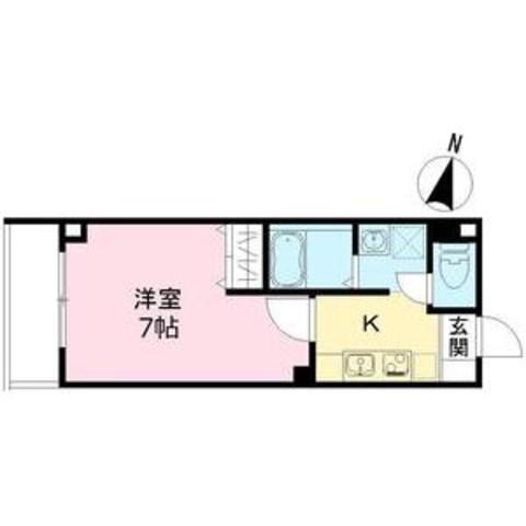 みおつくし城北(1K/3階)の間取り写真