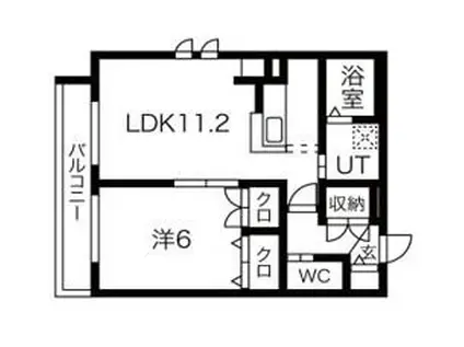 PISO ARCE SHINAGAWA(1LDK/1階)の間取り写真