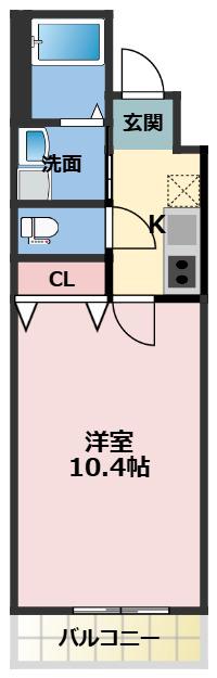 フジパレス向島町III番館(1K/1階)の間取り写真