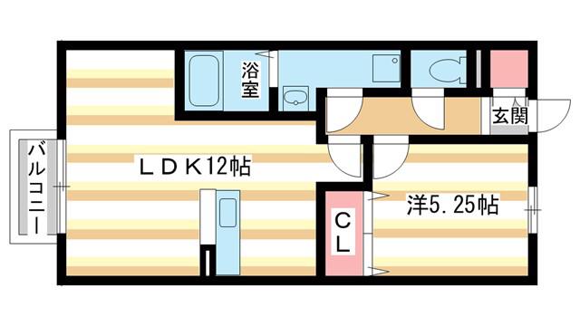 マ・メゾン榮 III(1LDK/2階)の間取り写真