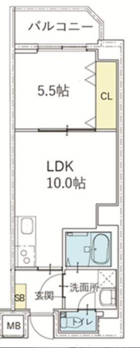 LIEN FORT(1LDK/5階)の間取り写真