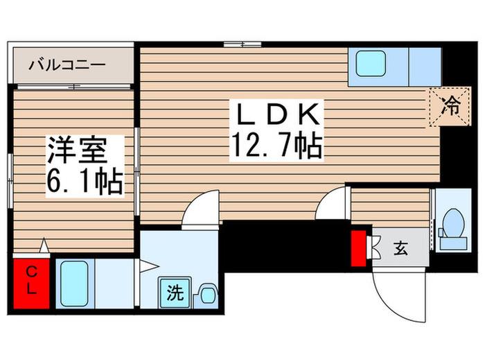 アンジェリークトキワI(1LDK/2階)の間取り写真