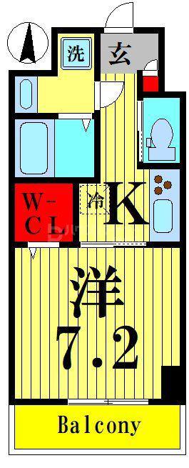 コンフォース堀切(1K/1階)の間取り写真
