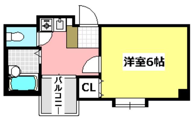 フェニックス正雀(1K/3階)の間取り写真
