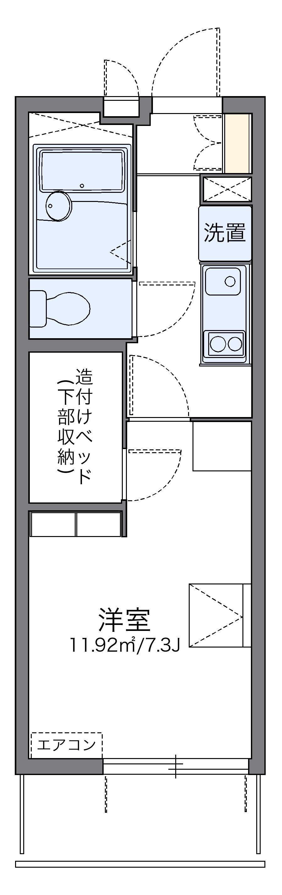 レオパレス入江(1K/4階)の間取り写真