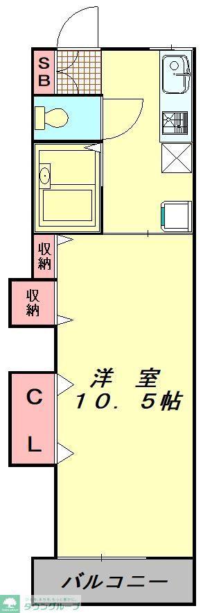 プチメゾン(1K/1階)の間取り写真