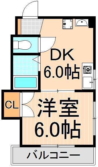 太陽パレス西綾瀬(1DK/3階)の間取り写真