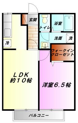 ヴィラシャルマン(1LDK/1階)の間取り写真