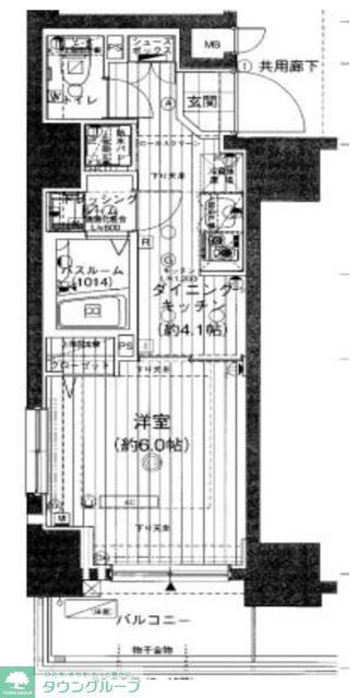 エステムプラザ川崎(1DK/15階)の間取り写真
