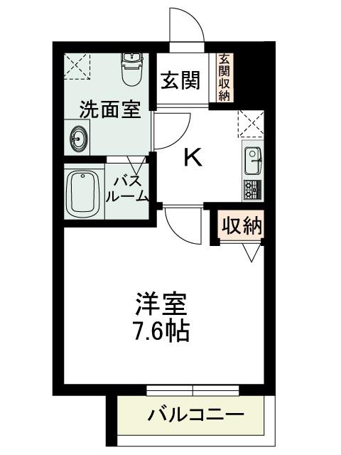 SQUARE CITY KITAMAGOME(1K/3階)の間取り写真