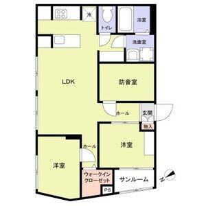 エテルネル曳舟(2LDK/3階)の間取り写真