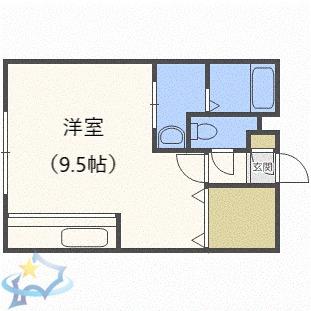 プランドゥール医大前(1LDK/1階)の間取り写真