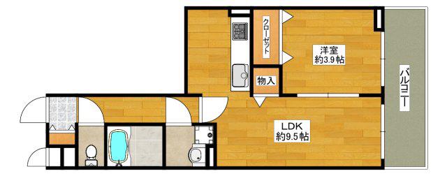 BLANCOSTA THE CLASS(1LDK/2階)の間取り写真