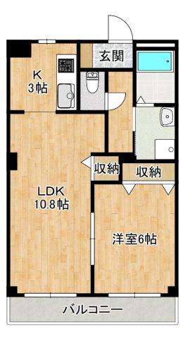 エテルノ・ヴェリータ(1LDK/1階)の間取り写真