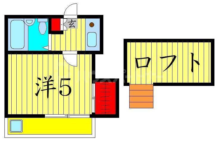 TSフラット柴又(1K/1階)の間取り写真