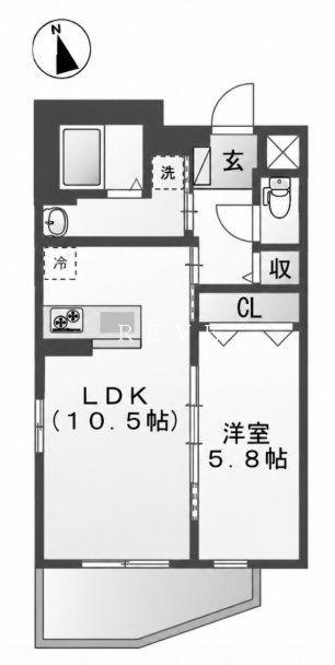 チグラ湯島(1LDK/2階)の間取り写真