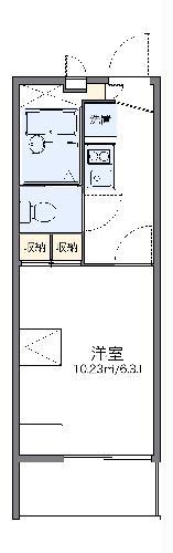 レオパレスボヌール(1K/2階)の間取り写真