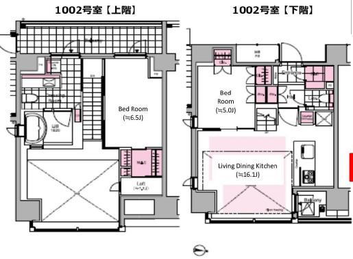 OLIVE麻布十番 オリーブ麻布十番(2LDK/10階)の間取り写真