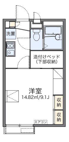 レオパレストゥルーハート(1K/2階)の間取り写真