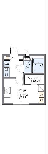 レオパレスイースト成瀬(1K/2階)の間取り写真