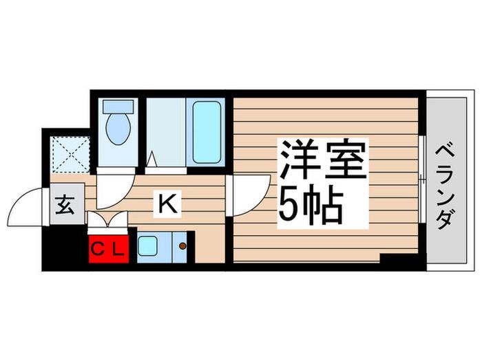 西馬橋マンション(1K/5階)の間取り写真
