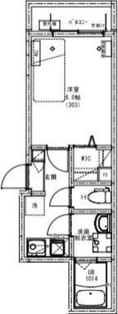 KEIAI RESIDENCE 北野(1K/3階)の間取り写真
