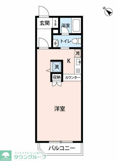 マイナビSTAY世田谷三軒茶屋(ワンルーム/2階)の間取り写真