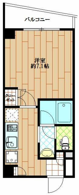 GRAND JOUR(1K/8階)の間取り写真