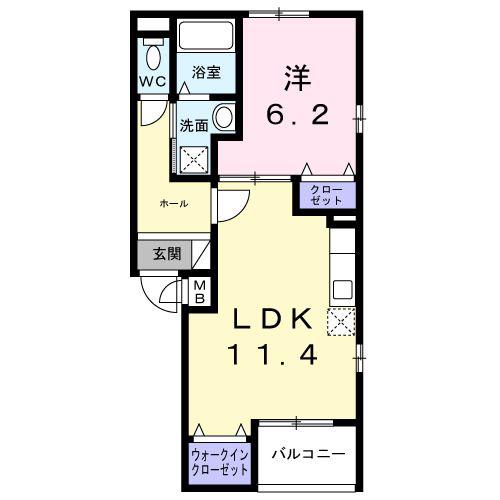メゾン・エクラ(1LDK/3階)の間取り写真