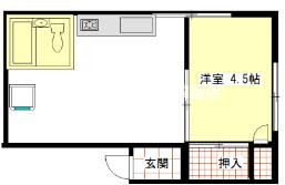 元町ビル(1K/5階)の間取り写真