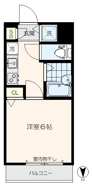 パナハイム練馬(1K/4階)の間取り写真