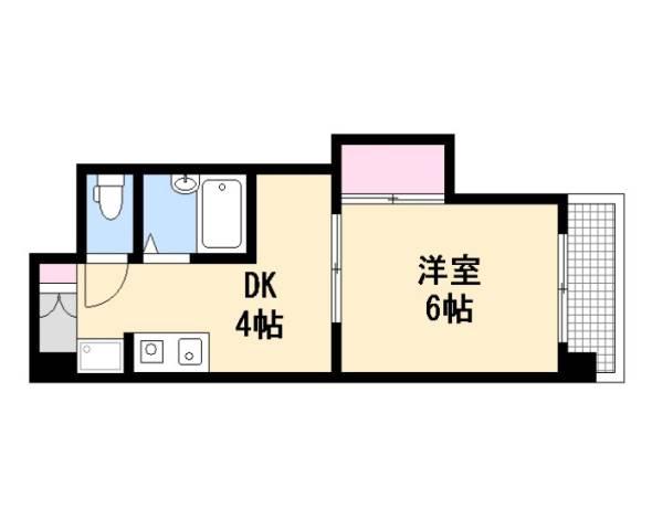 GAGA天満町(1DK/8階)の間取り写真