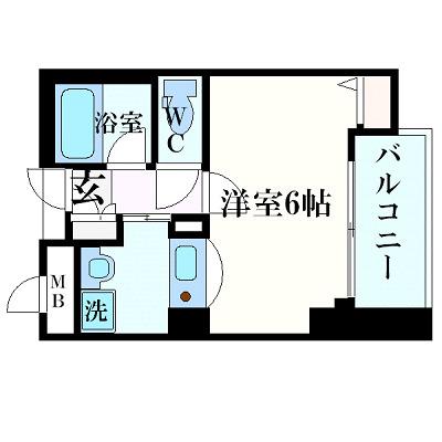 エステムプラザ梅田ウエスト(1K/9階)の間取り写真