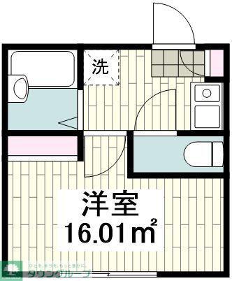 ルークス蒲田II(1K/3階)の間取り写真