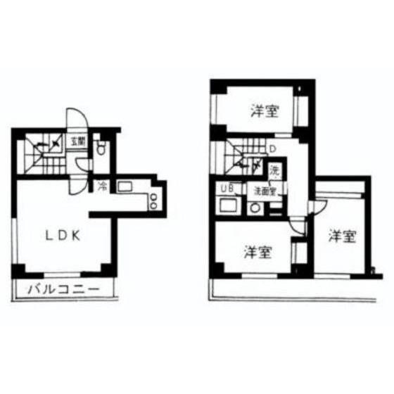 メゾンドボヌール(3LDK/3階)の間取り写真
