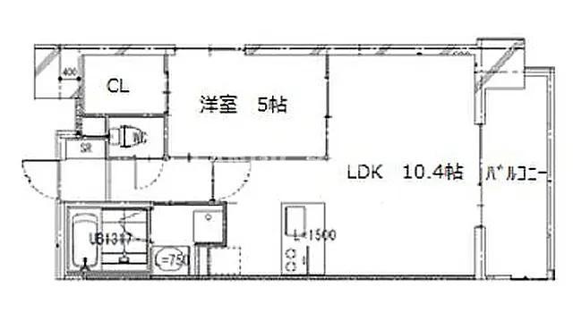 プレスタイル博多駅南II(1LDK/11階)の間取り写真