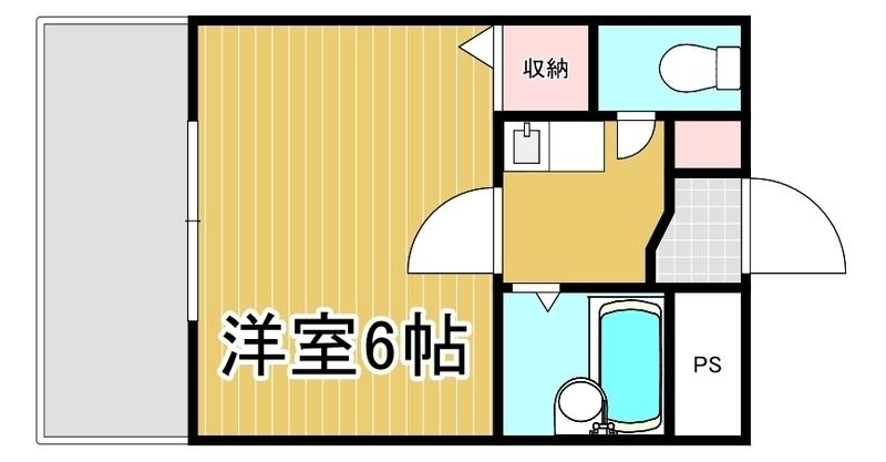 エクセレント上新 ラルク(1K/5階)の間取り写真