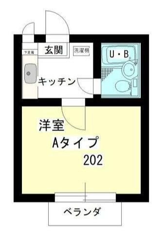 ジュネパレス松戸第156(1K/1階)の間取り写真