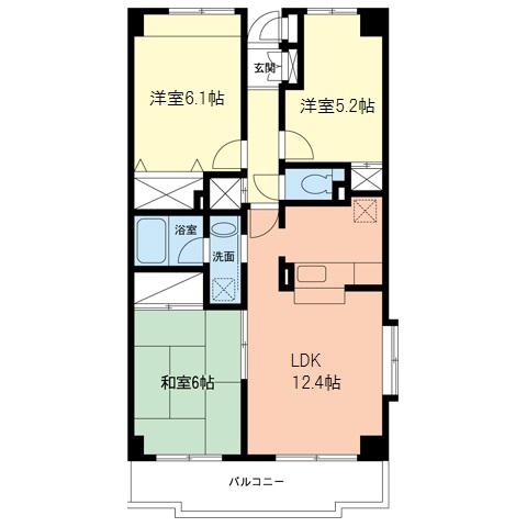 リヴェール湘南(3LDK/2階)の間取り写真