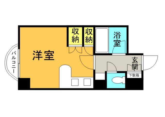 ラポール小町(ワンルーム/5階)の間取り写真