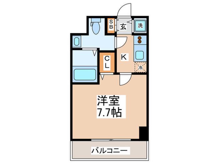 セレニテ日本橋SUD(1K/2階)の間取り写真