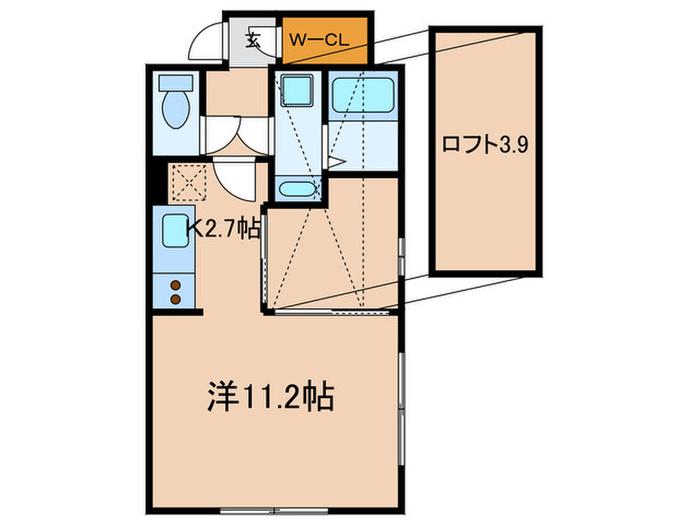 グランコート市ヶ谷(1K/4階)の間取り写真