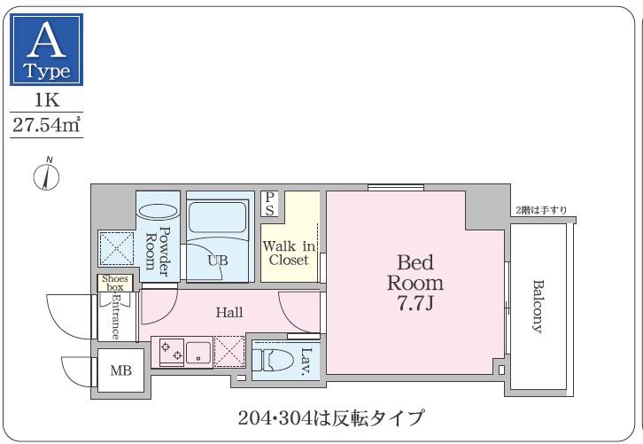 WB COURT(1K/2階)の間取り写真