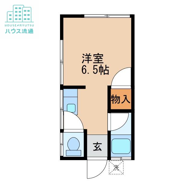 二葉ハイツ(ワンルーム/2階)の間取り写真