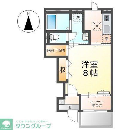 OLIVE TERRACE(1K/1階)の間取り写真