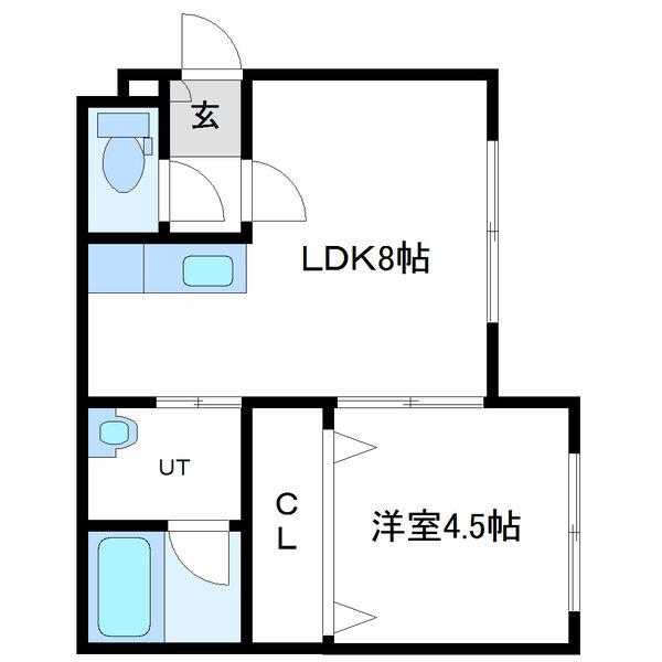 セントニア919B(1LDK/2階)の間取り写真