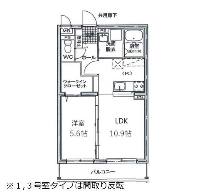 GRACIA新貝(1LDK/4階)の間取り写真
