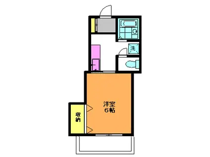 フラワーハイツ(1K/1階)の間取り写真